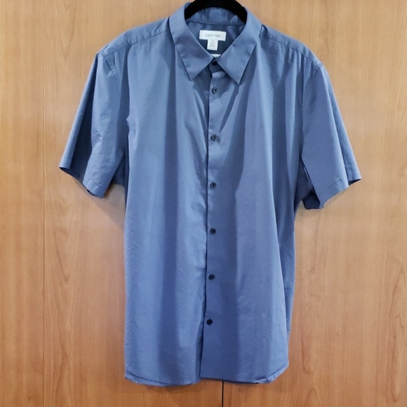 calvin klein short sleeve dress shirt